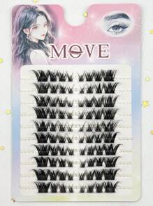 80 件动漫假睫毛，C 卷曲狐狸眼睫毛，自然柔软睫毛适合日常、派对妆容、猫眼和仙女风格，打造迷人造型睫毛簇，睫毛簇，单根睫毛，睫毛，假睫毛 - C - 查看 6