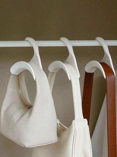 4 Stück Taschenhaken, Geldbörsen-Haken für den Kleiderschrank, weiße Aufbewahrungsbox für Rucksack, Kleidung oder Handtasche, Zimmer, Badezimmer, Haus, rosa Zimmer, Reiseutensilien, Geschenktüte, Geschenke für Mutter, Vater, Männer, Freunde, Lehrer, Geburtstag, Hochzeit, Schreibtisch, Regale, Accessoires, Geschenkboxen, witziges Geschenk, Aufbewahrungstasche, Kosmetiktasche, Kulturbeutel, Schreibtischorganizer, Kosmetiktasche, Kosmetikbeutel, Make-up-Organizer, Vanity-Accessoires, Kosmetikbeutel, Kosmetiktaschen, Schmuckkasten, Beutel, Pinselhalter, Pinselhalter, Parfümorganisator, Beutel