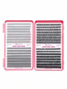 Ouye3 640 DIY D 型睫毛夹，超级睫毛延长器，适合初学者多种眼妆风格，自然、簇状、蓬松、浓密、混合风格，自粘，可重复使用，适合万圣节和圣诞节佩戴