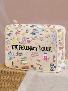 New Ouchie Pouch Storage Bag - Medical Bag,Toiletry Bag, Travel Essentials, Colorful Design For Medicines, Cosmetics & Travel Essentials - Ideal Gift For Friends & Family, Personal Care Organizer | Playful Design, Medicine Storage Bag Portable Travel Toiletry Bag With Zipper, Aviation Standard Cosmetic Bag, Can Store Medicines, Medical Kits, Etc.(Pattern Randomly Cut) Medicine Bag Medicine Organizer For Travel For Outdoor First Aid Bag