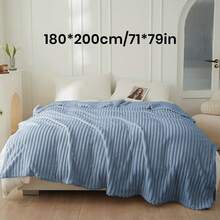 1pc Throw Blanket, Bedding, Cozy And Warm Blanket, Lightweight Soft And Comfortable, Solid Color Series, Minimalist And Stylish Design, Suitable For Sofa, Bedroom, Living Room, All-Around Comfort, Travel Use, Nap Blanket, Reference Size Image, Multiple Sizes Available, Machine Washable, Autumn Decor, Room Decor, Back To School, School Supplies