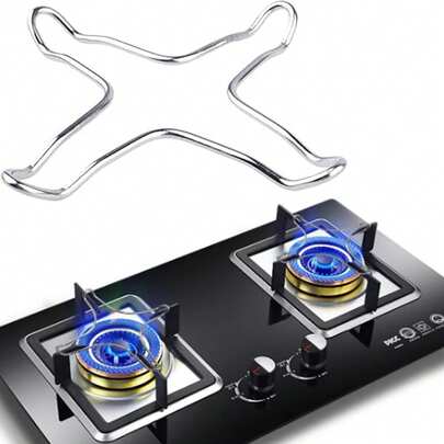 1/2pcs Multifunctional Stainless Steel Gas Stove Rack, Gas Stove Reducer Ring, Flat Pan Rack, Tripod, Milk Pot Rack, Small Teapot Rack, Coffee Cup Rack, Suitable For Small Flat Pans, Kitchen Supplies, Cooking Pots, Preparation Tools, Turkish Wok Ring, Coffee Pot, Moka Pot, Small Casserole, Stove Top, Espresso Machine, Kitchen Accessories