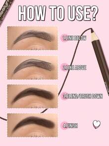 Misslyn Precision Eyebrow Pencil, Fills In Brows, Defines Brow Shape, Grooms Brows, Tames Unruly Hairs, High Color Payoff, Blendable, Effortlessly Fills And Shapes Brows For A Natural Look, Smooth Texture, Long-Lasting - Cruelty-Free - 04 Dark Sepia - View 7