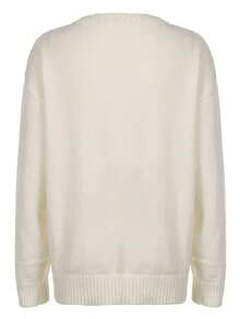 Women's Autumn And Winter Y2K Round Neck British Flag Pattern Drop Shoulder Long-Sleeved Autumn And Winter Sweater/Cute Top/Women's Winter Outfit/Comfortable, Suitable For Leisure, Daily Life, Dating, Home, Office, Party Gatherings, Festivals, Shopping, Halloween, Christmas, Thanksgiving, Holidays/Fall Outfits/Winter Outfit For Women/Touch Like Wool