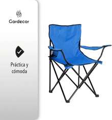 LENIVÉ Silla Plegable para Playa,Camping,Jardin,Pesca Eventos Deportivos es Portatil Ultraligera de Lona Impermeable Incluye Funda Y Portavaso para su fácil traslado - 1 - Ver 8