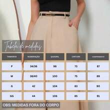 Elegant Long Tailored Evangelical Skirt For Women With Belt, Flared Social Model - 米色 - 查看 4