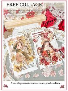 6卷/盒植物花卉贴纸，可爱装饰贴纸，适用于贴纸簿、剪贴簿、日记本、笔记本、自制日记、DIY手工材料、趣味标签、可爱标签、贴纸收藏。也可作为礼物送给朋友、迷你贴纸收藏、文具用品、情人节包装、手机贴纸、情人节礼物、教师用品、花艺用品。 - 彩色 - 查看 8