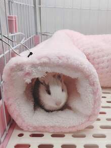 3pcs Sugar Glider Double-Layer Hammock, Ferret Hideaway Tunnel House, Pet Mat Combo Set, Suitable For Small Pets Like Sugar Glider, Hamster, Rabbit