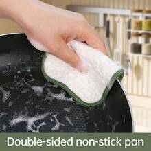 Wiping Rags Steel Wire Washing Cloth Non-Stick Oil Microfiber Dishcloths Kitchen Cleaning Cloths Reusable Double-Side Microfiber  Cloth Light Towel - 1 - View 3