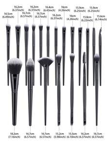 RANCAI 29pcs Professional Makeup Brush Set, Including Foundation, Concealer, Blush, Eyeshadow, 20 Makeup Brushes, 3 Powder Puffs, 3 Makeup Sponges And 3 Thumb Puffs. Makeup Brush Set, Makeup Brush Set, Makeup Brush Set, Complete Makeup Brush Set, Makeup Brush Set, Complete Makeup Set, Makeup Brush Set, Makeup Brush Set, Makeup Gift Set - Multicolor - View 6