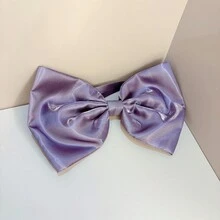 Bow Collar, Extra-Large Bow Neck Hair Tie, Headpiece, And Satin Neck Chain – Suitable As Cosplay & Comic Convention Outfit Accessories For Ladies - Màu tím quý phái - Xem 8