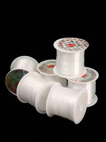 0.2-0.6毫米串珠线/白色无弹力串珠线/串珠包缝纫线/DIY饰品配件透明线/尼龙水晶鱼线/无弹力鱼线 - 白色 - 查看 3