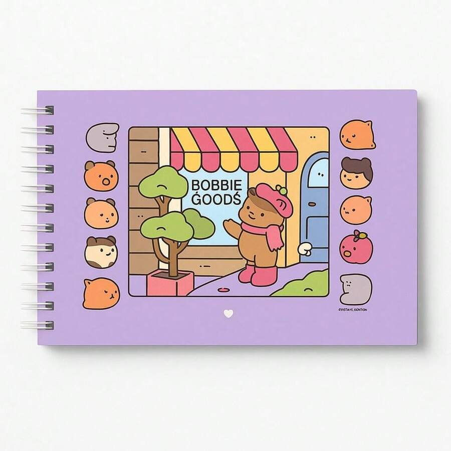 BG Coloring Book Hardcover 50 Pages - Thick Paper - Purple - View 1