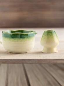 2件带嘴陶瓷碗、宋代抹茶碗、抹茶打蛋器、抹茶刷、抹茶搅拌工具套装、窑烧餐具套装、返校套装、节日礼品套装