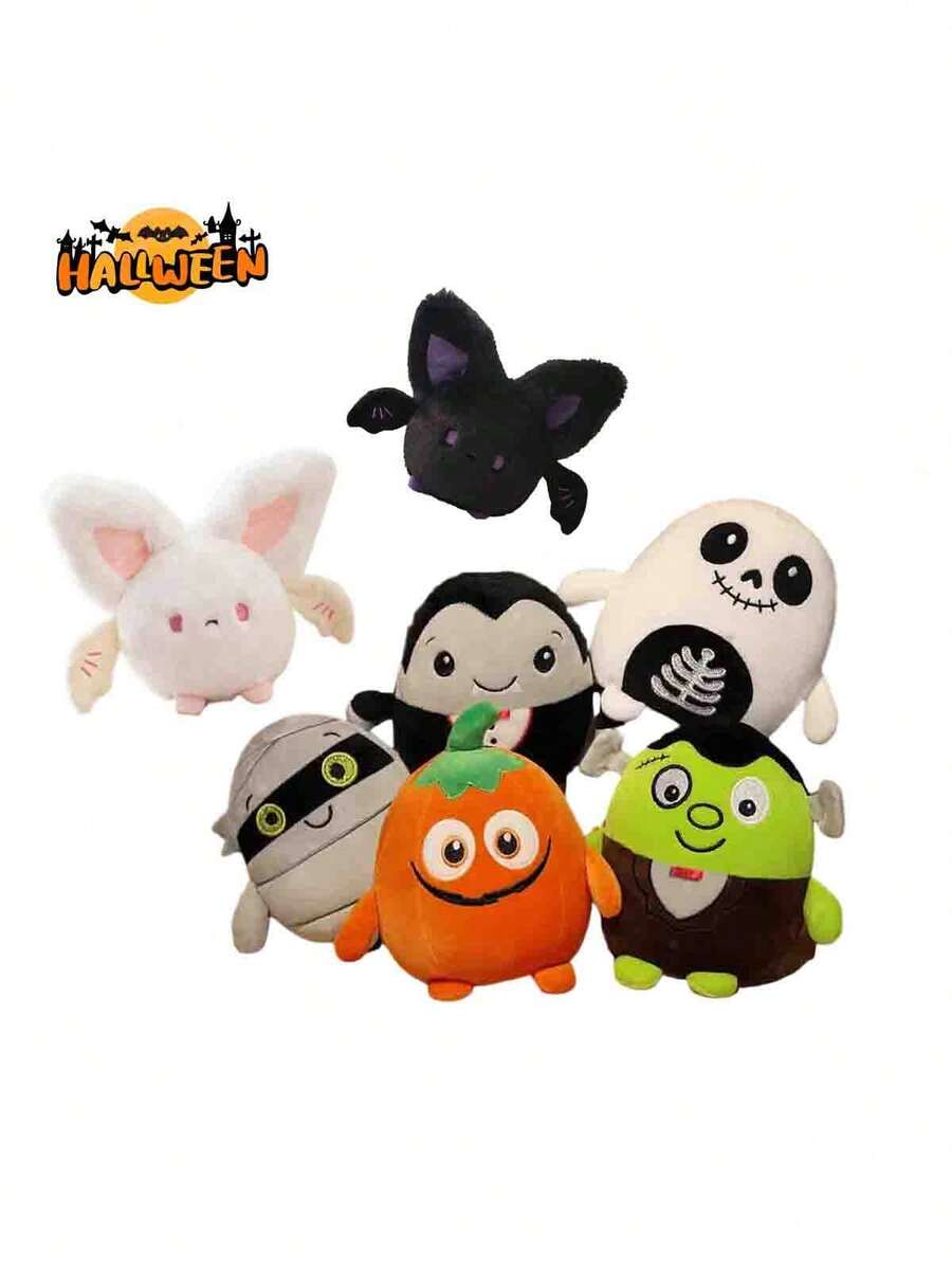 Cute Party Plush Toy Soft Plush Stuffed Vampire Skull Ghost Bat Plush Toy Kawaii Plushies Gift Birthday Gift Christmas Gift - Multicolor - View 1