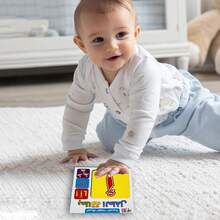 一盒28张卡片，尺寸为14.2厘米 x 14.2厘米，双面图像识别卡，适用于学习基础阿拉伯字母和发音，帮助初学者识别字母形状和简单发音，学习用品，生日礼物。 - 彩色 - 查看 10