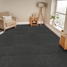 Carpet Tiles Peel And Stick, 12" X 12" Squares Self Adhesive Carpet Floor Tile, Soft Padded Carpet Tiles, Easy Install DIY For Bedroom Living Room Indoor Outdoor (12 Tiles, Dark Gray) - Màu xám đen - Xem 9
