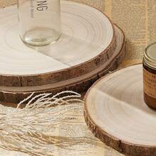 1/5pcs Natural Unfinished Wooden Slices, Wooden Discs For Display, Crafts, Painting, Tabletop Decor, Wood Carving, DIY Projects, Woodworking, Weddings, Christmas Crafts, Adult Crafts, Arts & Crafts, Coasters, Wooden Toys, Wooden Decorations - Multicolor - View 2