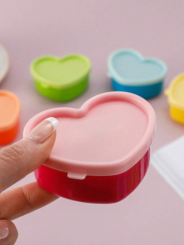 5 Stücke bunte Mini Snack Aufbewahrungsbehälter, Mini Bento Box, Regenbogen Süßigkeiten und Nüsse Organizer, Küchen Gewürz und Marmelade Halter, Salatdressing Behälter, Kunststoff Sauce und Gewürz Behälter mit Deckeln für Lunchbox, Schulsachen, Rückkehr zur Schule, 1 Stück