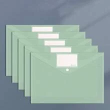 1pc/5pcs A4 Clear Polypropylene File Folders With Snap Closure & Label Design, Waterproof Document Organizer Box, Assorted Colors Incl. Pink, Blue, Green, Yellow, Purple, Suitable For Students & Office Use, School File Folders - Multicolor - View 15