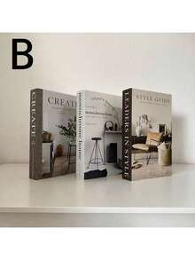 3pcs Vintage-Style Decorative Fake Books, Prop For Bookshelf Decor, Coffee Shop/Hotel, Photography, Film/Video