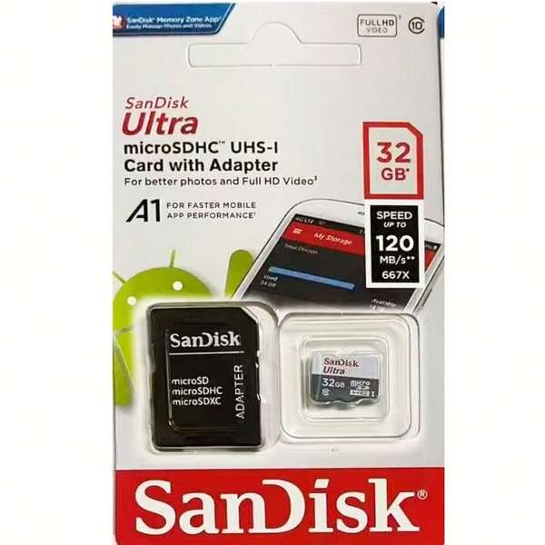 Cartão De Memória Micro Sandisk 16GB 32GB 64GB 128GB 256G 512G Class10-Promoção
