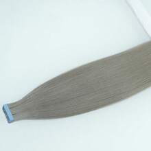 Tape In Hair Extensions Human Hair 20pcs/Pack/30g Remy Straight Invisible Tape Adhesive Hair Extensions Suitable For All People 10-24 Inches - SSilver - View 4