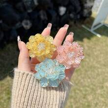 3D 花形手机支架，可扩展粘合式手机支架，桌面支架，兼容 、Android 手机，生日、家人、朋友礼物，推拉式手机握柄手机配件 - 彩色 - 查看 12