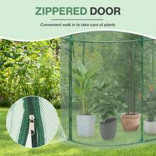 Aoodor Crop Cage 10'x3.3'x5' Plant Protection Tent, Greenhouse Fruit Cage Netting Cover For Plants/Herbs/Fruit Garden, Yard, Lawn With Zipper - 綠色 - 查看 4
