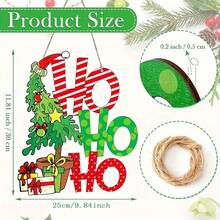 1 buc. Semn rustic de Crăciun din lemn cu elemente 3D din brad și sărbători - Decor de perete impermeabil pentru interior și exterior, potrivit pentru casă, intrare și petreceri - Nu necesită electricitate, material din lemn - Decorațiune de Crăciun și Anul Nou