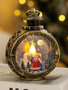 Lanternes décoratives de Noël, Père Noël, Bonhomme de neige, Décorations de Noël, Lumières décoratives d'intérieur/extérieur, Alimentées par batterie - Multicolore - Voir 14