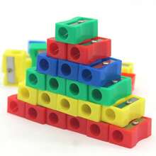 30/50/100 قطعة بالجملة من مبراة أقلام يدوية صغيرة ملونة، مناسبة للمكتب والمنزل والمدرسة ومستلزمات الفصل، ألوان عشوائية