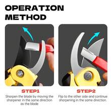 2Pcs Professional Tungsten Diamond Knife Sharpener - Versatile Kitchen & Garden Shear Sharpening Tool, Durable For All Blades - Multicolor - View 6