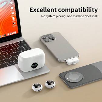 全新迷你麦克风（2 个 TX + 1 个 RX + 充电盒），无线麦克风领夹式，适用于 iPad Android Galaxy 系列，超轻，细节丰富的音频，AI 防噪领夹麦克风 75mAh 电池，6 小时工作时间，用于视频录制采访直播 Vlog 流媒体 - 粉色