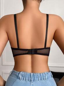Black Sexy Semi-Sheer Lace Women's Bra