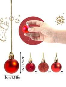 24pcs Multi-Color Christmas Tree Decorations, Flocked Ornament Balls For Home, Window Display, Christmas Decor