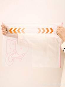 20/15/10 chiếc Túi đựng quần áo trẻ em trong suốt có thể nhìn thấy, Túi đựng quần áo hoạt hình có khóa kéo, Nhỏ gọn và di động để dễ dàng sắp xếp - Nhiều màu - Xem 4