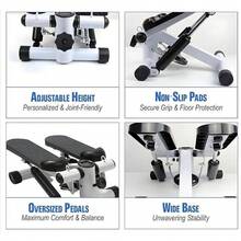 Mini Steppers For Exercise Workout Machine | Home Cardio Mini Stepper Machine UK - Black and White - View 3