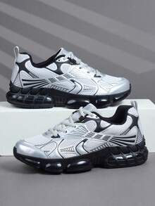 Giày thể thao thường ngày thời trang unisex, giày chạy bộ buộc dây cổ điển, giày sneaker nam phong cách đường phố. - Xám - Xem 4