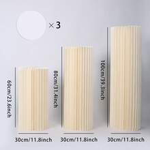 3Pack High Quality Foldable Cardboard Wedding Centerpiece Display,Cylinder Flowers Stand,Columns Display For Wedding Party Garden Decoration,Shopping Mall Window Display Rack,Food Display Stand - White - View 12