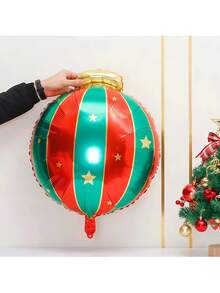 2/4 piezas Bolas de adorno rojas y verdes de Navidad, adecuadas para decoración de fiestas navideñas, decoración con tema rojo y verde, prop con tema de bolas de Navidad para fotografía, decoración para ambiente navideño, decoración navideña para el hogar, adornos de Año Nuevo, se pueden usar para chimenea, pared, techo, etc.