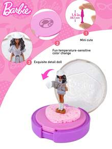 Mattel 1 件美泰官方授权随机角色盲盒芭比迷你芭比乐园时尚达人娃娃 1.5 英寸香水娃娃紧凑型惊喜揭秘娃娃玩具展示收藏礼物派对装饰女孩玩具圣诞节生日 - 粉色 - 查看 7