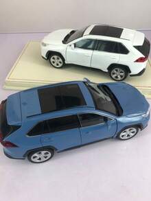 ESCBBXX 1 件 20 厘米长 x 9 厘米宽 x 7 厘米高，349 克锌合金压铸越野 SUV 模型玩具车，内饰精致，车身逼真，配有 4 个可打开的车门和引擎盖、滚动轮胎、转向前轮、减震器，适合儿童、男孩、金属收藏品、生日、节日礼物 - 彩色 - 查看 3