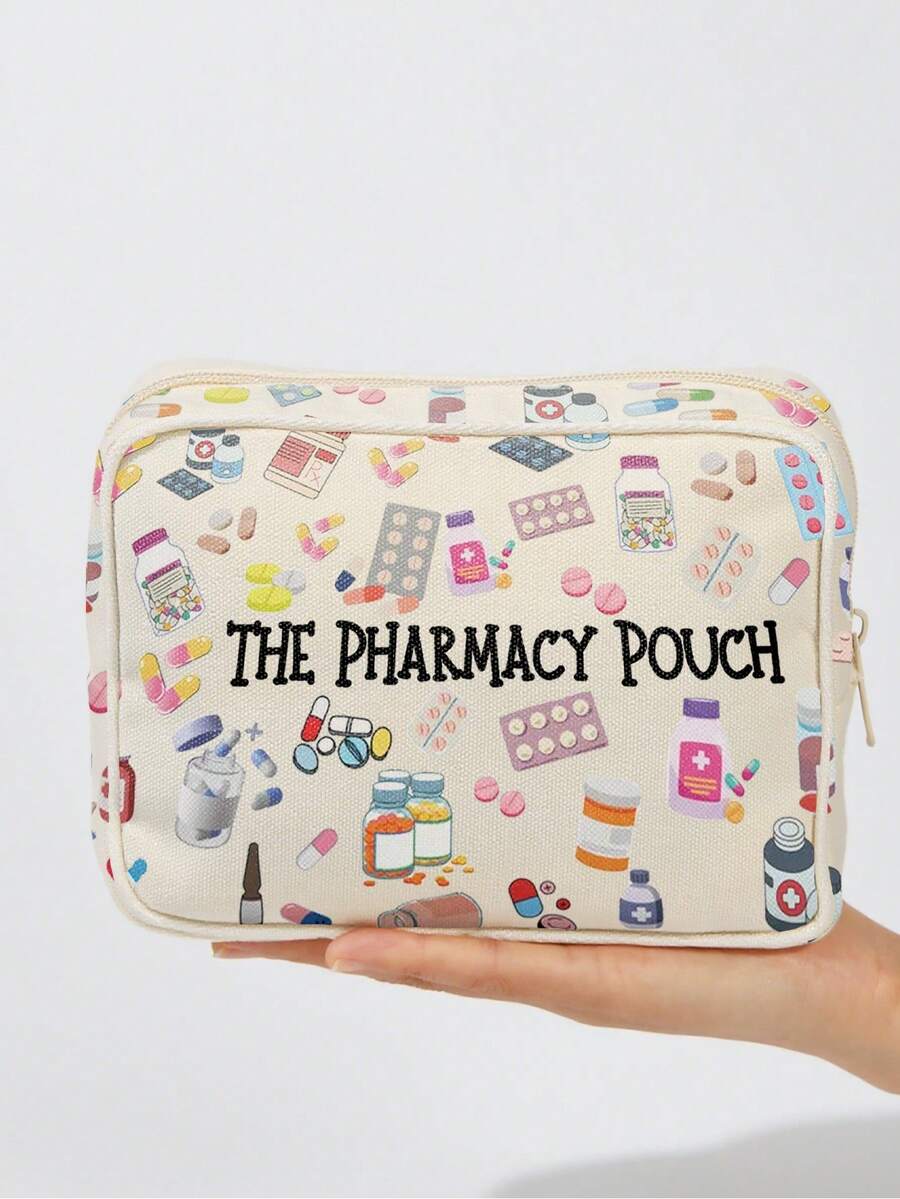New Ouchie Pouch Storage Bag - Medical Bag,Toiletry Bag, Travel Essentials, Colorful Design For Medicines, Cosmetics & Travel Essentials - Ideal Gift For Friends & Family, Personal Care Organizer | Playful Design, Medicine Storage Bag Portable Travel Toiletry Bag With Zipper, Aviation Standard Cosmetic Bag, Can Store Medicines, Medical Kits, Etc.(Pattern Randomly Cut) Medicine Bag Medicine Organizer For Travel For Outdoor First Aid Bag