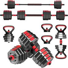 ANNA TOSANI Kit Mancuernas 3 en 1 Multiuso,últiples Opciones 15/20/30/40Kg, para Entrenamiento de Ejercicio en el Gimnasio en Casa, Ejercicio de Todo el Cuerpo, Agarra antideslizante - 20 kilos - Ver 5