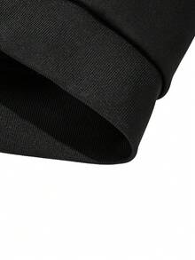 半拉链运动衫男士 Old Money 男士加厚上衣，秋冬 - 黑色 - 查看 9