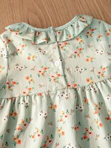 3 件套女婴春秋装，长袖上衣、裙子和头带