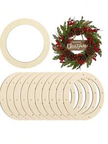 1pc-Christmas Wreath,Wooden Wreath Frames For Crafts, Thickness Wood ...