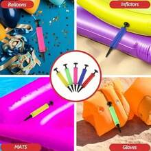 1/2/3/5pcs Manual Balloon Inflator Pump - No Electricity Needed, Random Colors (Red, Green, Yellow, Pink) Handheld Latex & Foil Balloon Inflator - Easter, Wedding, Christening, Thanksgiving Party Accessory, Easy Operation Durable Design, Essential Tool For Celebrations