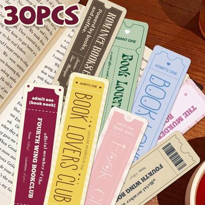30 piezas de marcapáginas de papel decorativos, creativos y exquisitos de estilo retro y fresco, personalizados